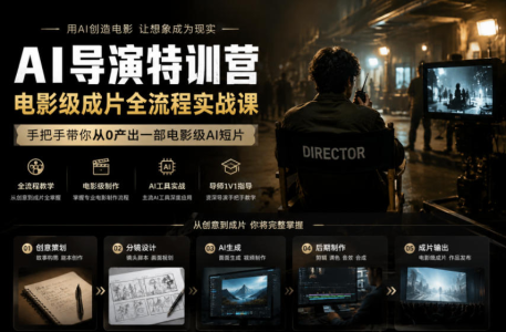 AI导演特训营，电影级成片全流程实战课，手把手带你从0产出一部电影级AI短片_拾壹资源网