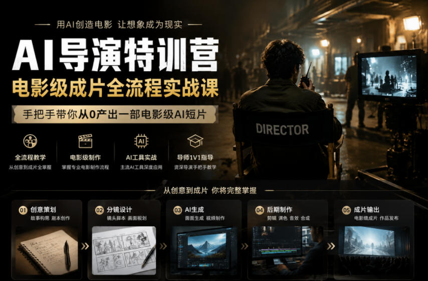 图片[1]_AI导演特训营，电影级成片全流程实战课，手把手带你从0产出一部电影级AI短片