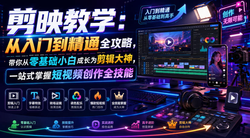图片[1]_剪映教学：从入门到精通全攻略，带你从零基础小白成长为剪辑大神，一站式掌握短视频创作全技能