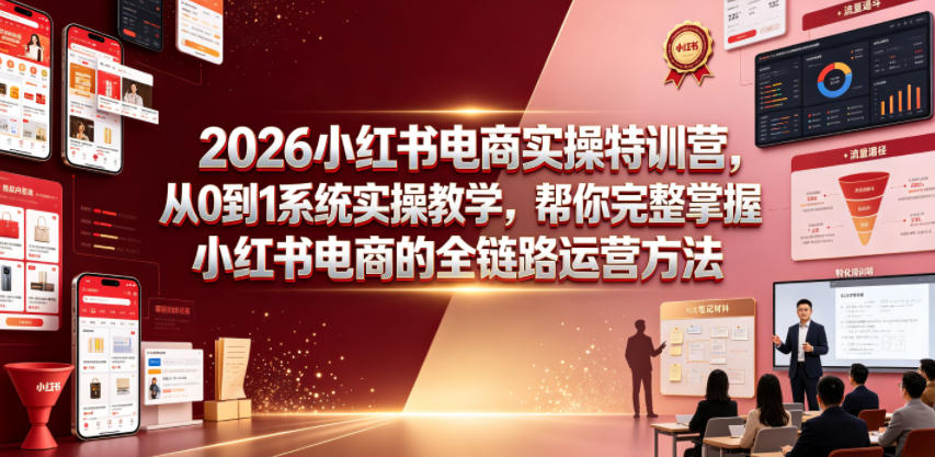 图片[1]_2026小红书电商实操特训营，从0到1系统实操教学，帮你完整掌握小红书电商的全链路运营方法