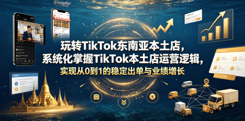 图片[1]_玩转TikTok东南亚本土店，系统化掌握TikTok本土店运营逻辑，实现从0到1的稳定出单与业绩增长