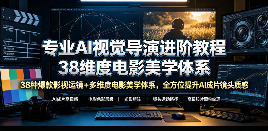 图片[1]_专业AI视觉导演进阶教程，38种爆款影视运镜+多维度电影美学体系，全方位提升AI成片高级感与镜头质感