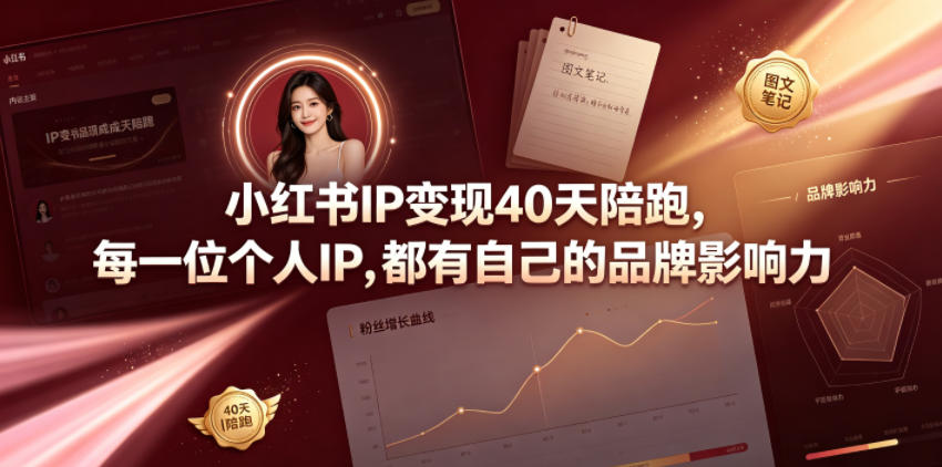 图片[1]_小红书IP变现40天陪跑，每一位个人IP，都有自己的品牌影响力