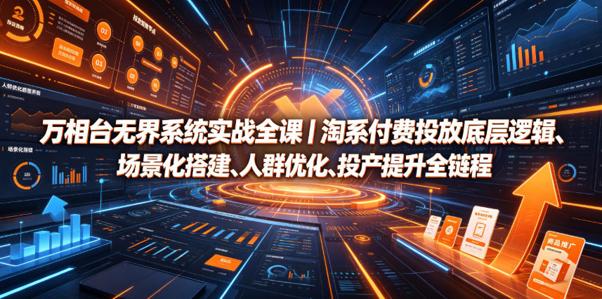 图片[1]_万相台无界系统实战全课｜淘系付费投放底层逻辑、场景化搭建、人群优化、投产提升全链路运营教程