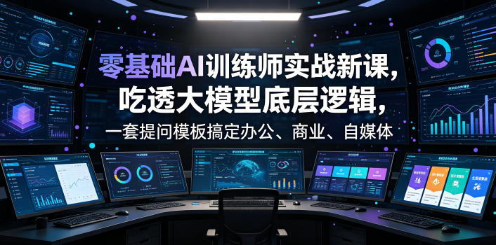 图片[1]_零基础AI训练师实战课，吃透大模型底层逻辑，一套提问模板搞定办公、商业、自媒体、设计、生活全场景AI落地应用