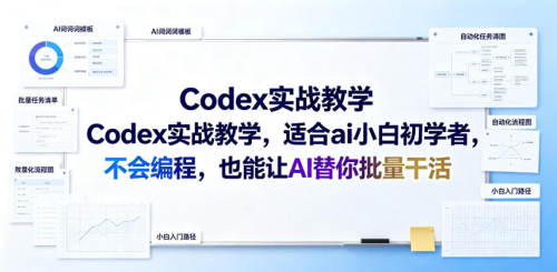 Codex实战教学，适合ai小白初学者，不会编程，也能让AI替你批量干活_拾壹资源网