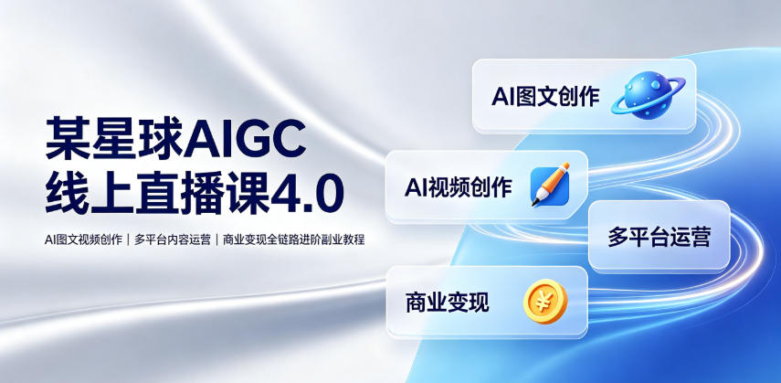 图片[1]_刺猬星球AIGC线上直播课4.0｜AI图文视频创作、多平台内容运营、商业变现全链路进阶副业教程