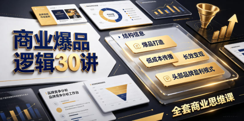 商业爆品逻辑30讲｜拆解各行各业头部品牌盈利模式，吃透爆品打造、低成本传播、长效变现全套商业思维课_拾壹资源网