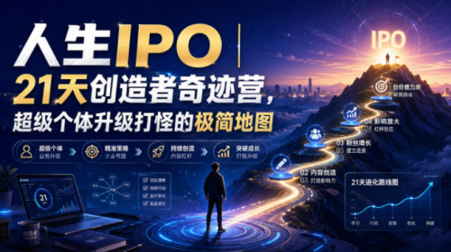 人生IPO︱21天创造者奇迹营,超级个体升级打怪的极简地图_拾壹资源网