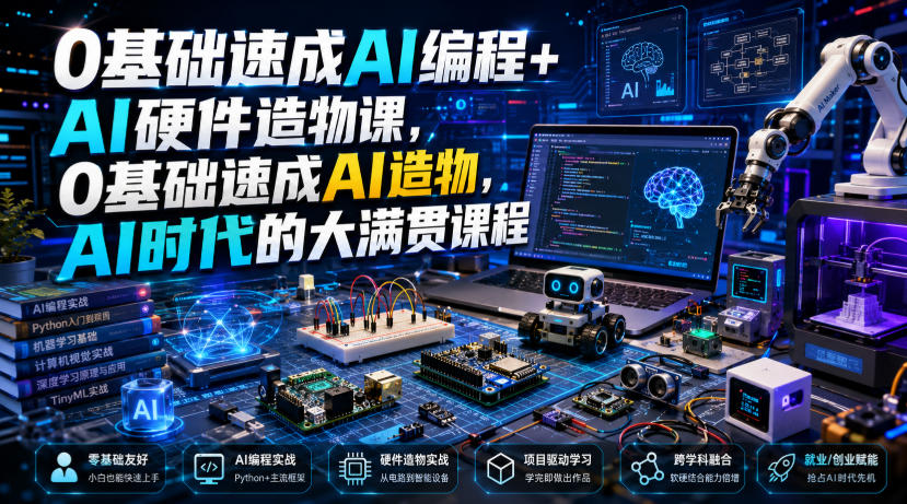 图片[1]_0基础速成AI编程+AI硬件造物课，0基础速成AI造物，AI时代的大满贯课程