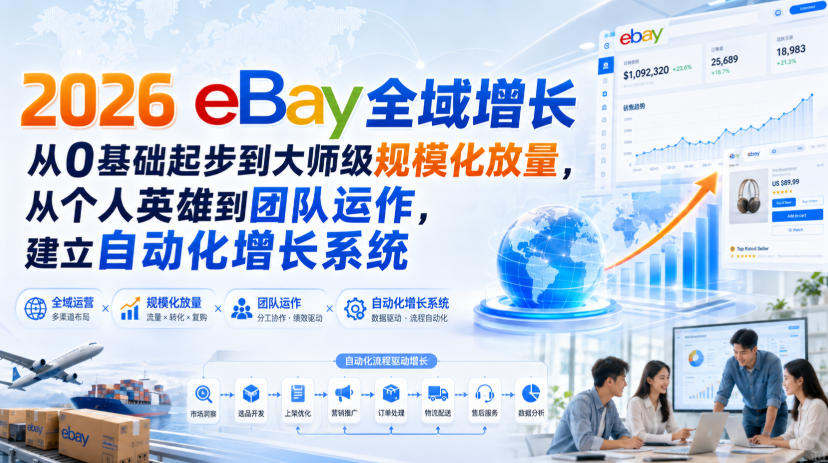 图片[1]_2026 eBay全域增长，从0基础起步到大师级规模化放量，从个人英雄到团队运作，建立自动化增长系统