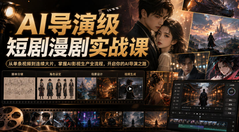 图片[1]_AI导演级短剧漫剧实战课，从单条视频到连续大片，掌握AI影视生产全流程，开启你的AI导演之路