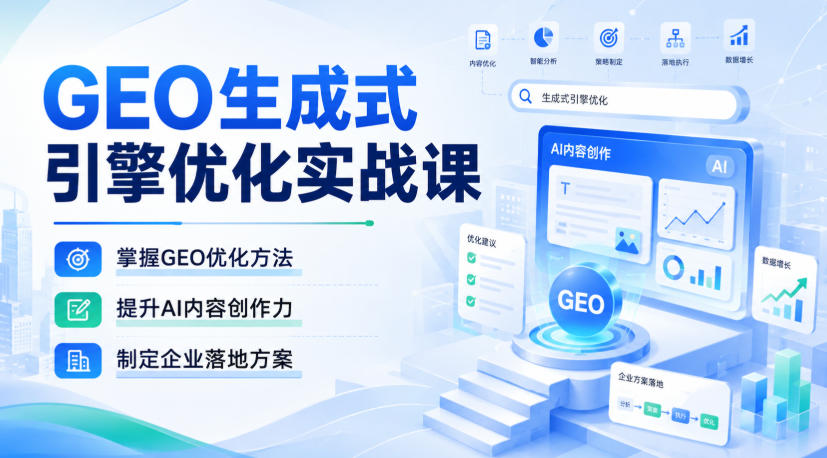 图片[1]_GEO生成式引擎优化实战课，掌握GEO优化方法，提升AI内容创作力，制定企业落地方案