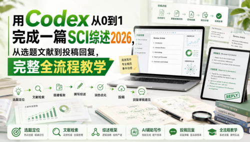 用Codex从0到1完成一篇SCI综述2026，从选题文献到投稿回复，完整全流程教学_拾壹资源网