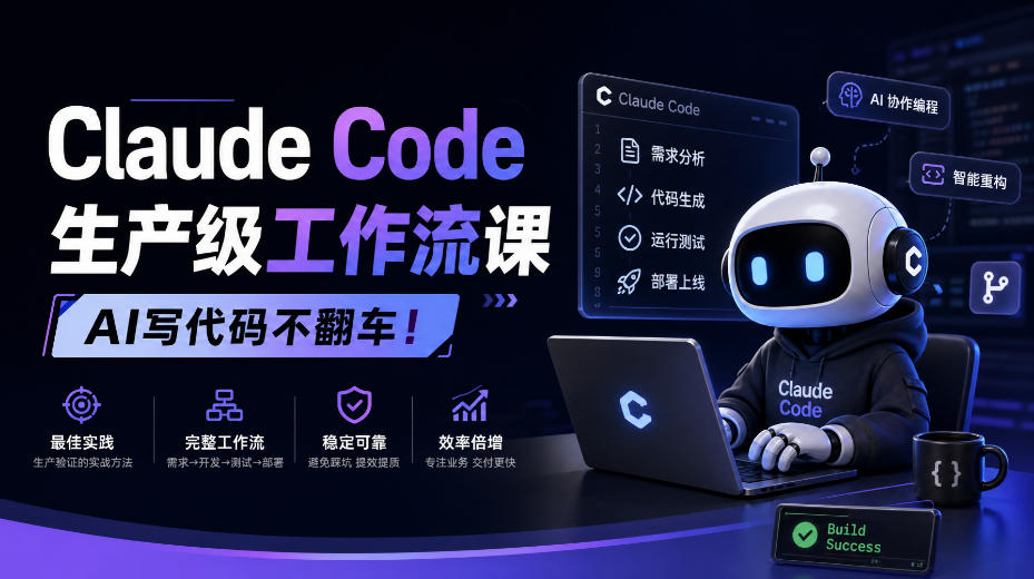 图片[1]_Claude Code生产级工作流课，AI写代码不翻车！【原创双语字幕】