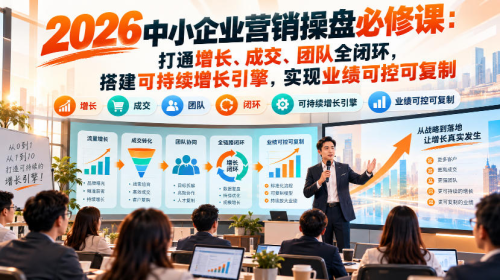 2026中小企业营销操盘必修课：打通增长、成交、团队全闭环，搭建可持续增长引擎，实现业绩可控可复制_拾壹资源网